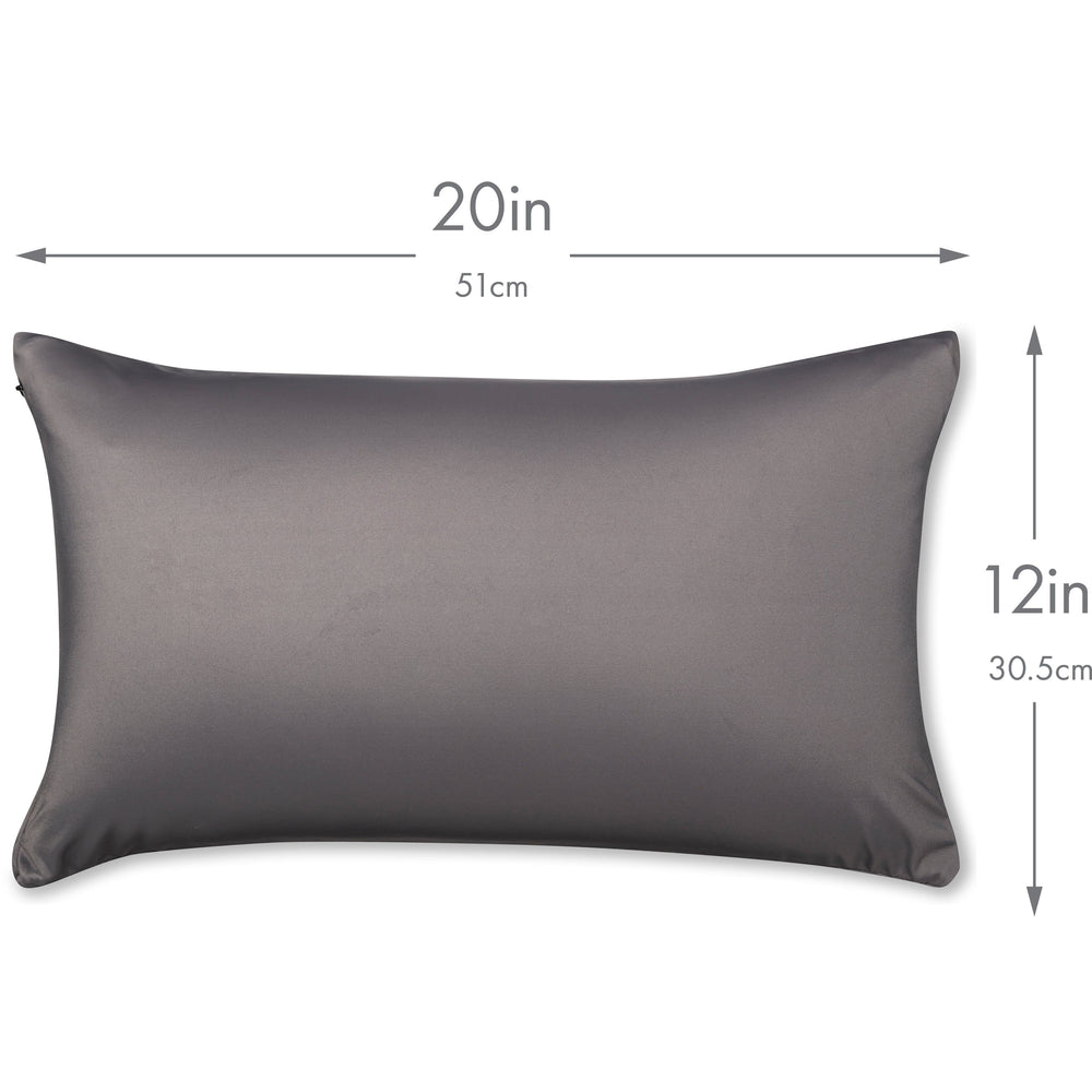 Throw Pillow – Stone Grey: 1 PCS Luxurious Premium Microbead Pillow With 85/15 Nylon/Spandex Fabric. Forever Fluffy, Outstanding Beauty & Support. Silky, Soft & Beyond Comfortable