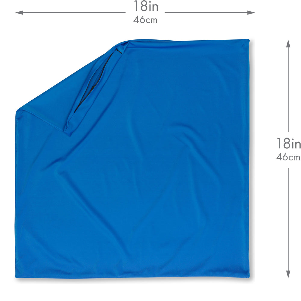 Throw Pillow – Yeal Blue: 1 PCS Luxurious Premium Microbead Pillow With 85/15 Nylon/Spandex Fabric. Forever Fluffy, Outstanding Beauty & Support. Silky, Soft & Beyond Comfortable