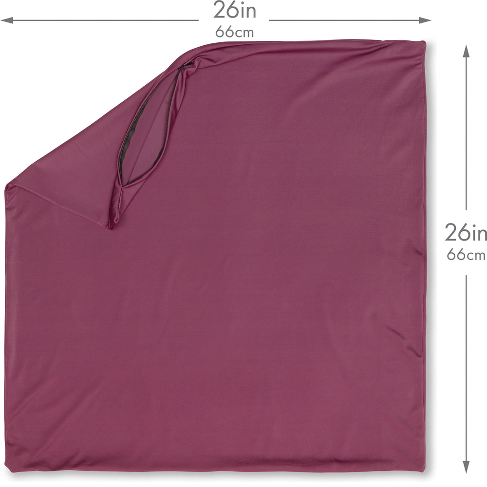 Throw Pillow – Burgundy - Merlot: 1 PCS Luxurious Premium Microbead Pillow With 85/15 Nylon/Spandex Fabric. Forever Fluffy, Outstanding Beauty & Support. Silky, Soft & Beyond Comfortable